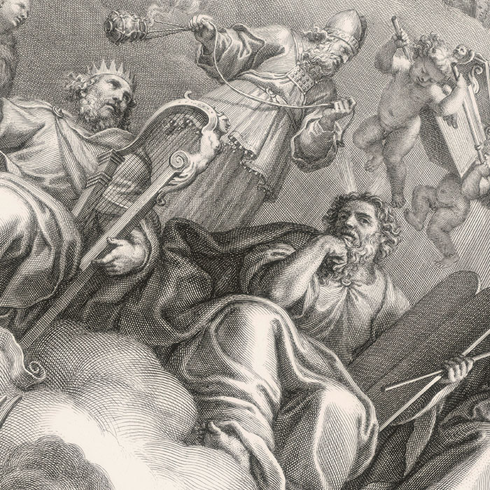 La félicité des bienheureux (en 6 planches) - Une estampe d’après Pierre Mignard