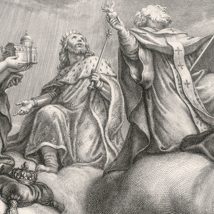 La félicité des bienheureux (en 6 planches) - Une estampe d’après Pierre Mignard