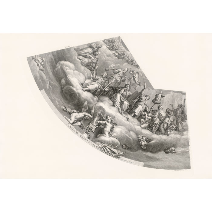 La félicité des bienheureux (en 6 planches) - Une estampe d’après Pierre Mignard