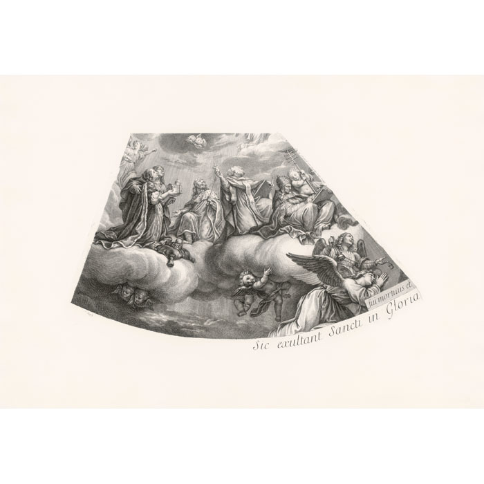 La félicité des bienheureux (en 6 planches) - Une estampe d’après Pierre Mignard