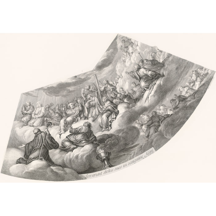 La félicité des bienheureux (en 6 planches) - Une estampe d’après Pierre Mignard