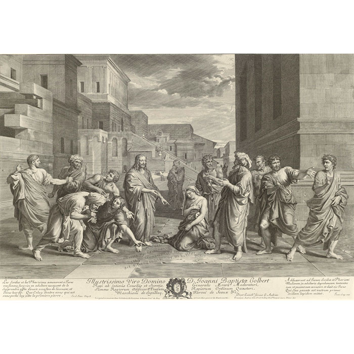 The Adulterous Woman - Une estampe d’après Nicolas Poussin