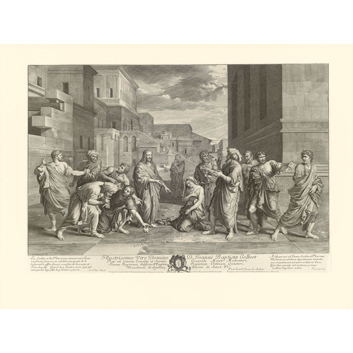 The Adulterous Woman - Une estampe d’après Nicolas Poussin