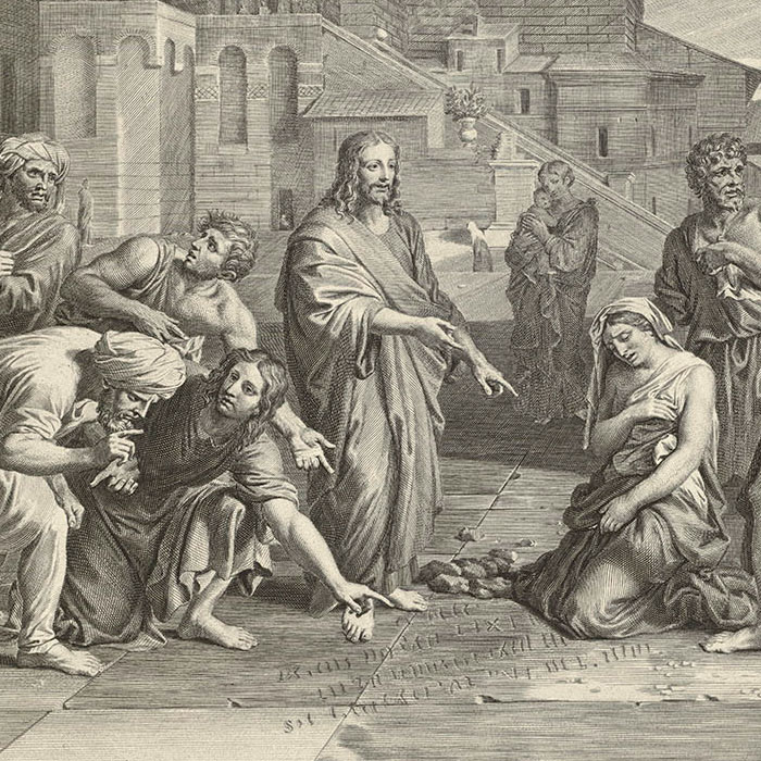 The Adulterous Woman - Une estampe d’après Nicolas Poussin