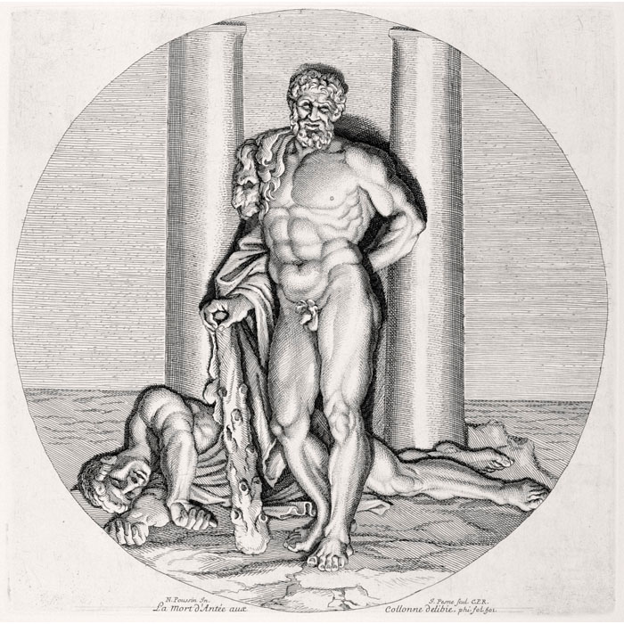 Mort d’Antée - Une estampe d’après Nicolas Poussin