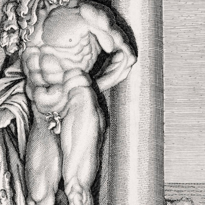 Mort d’Antée - Une estampe d’après Nicolas Poussin