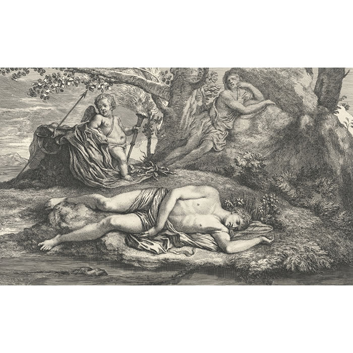 Echo and Narcissus - Une estampe d’après Nicolas Poussin