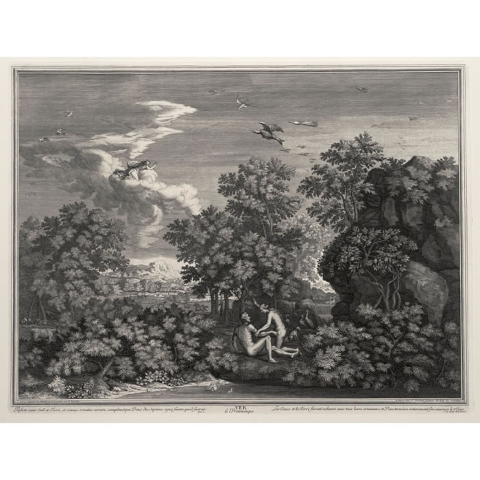 Le Printemps ou le paradis terrestre - Une estampe d’après Nicolas Poussin