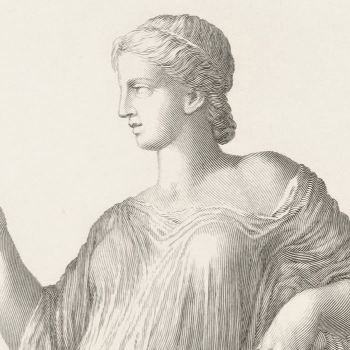 The Muse Thalia - Une estampe d’après Claude Mellan