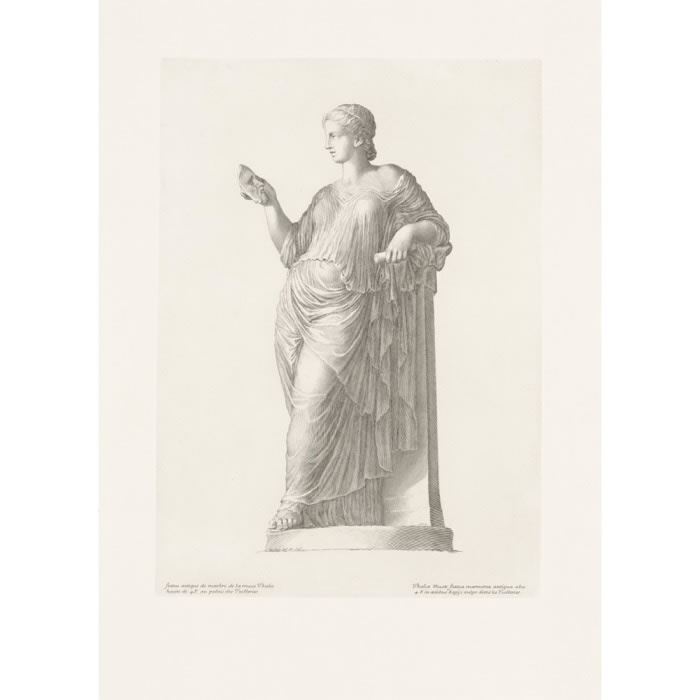 The Muse Thalia - Une estampe d’après Claude Mellan