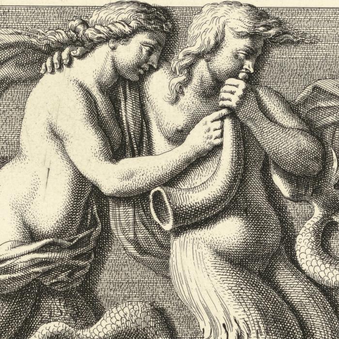 Troupe de Tritons et Néréides - Une estampe d’après Gérard Van Opstal