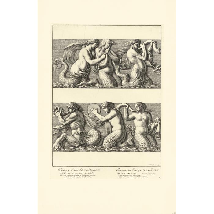 Troupe de Tritons et Néréides - Une estampe d’après Gérard Van Opstal