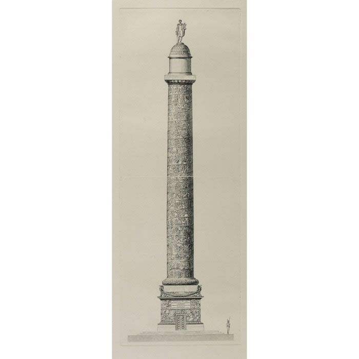 Élévation de la colonne de la Grande Armée - Une estampe d’après Louis-Pierre Baltard