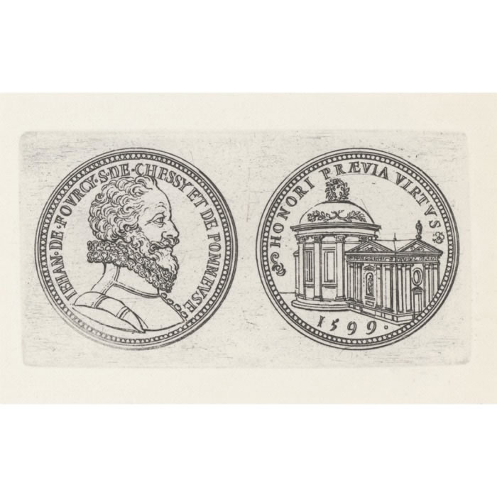 Medallion of Jean de Fourcy, Provost of the Merchants - Une estampe d’après Sébastien  Le Clerc the elder