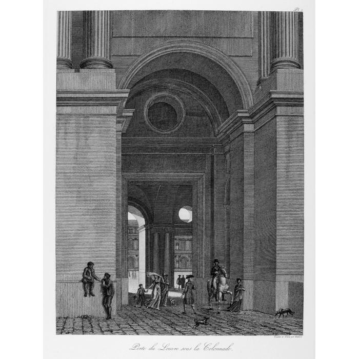 The Gate of the Louvre under the Colonnade - Une estampe d’après Louis-Pierre Baltard