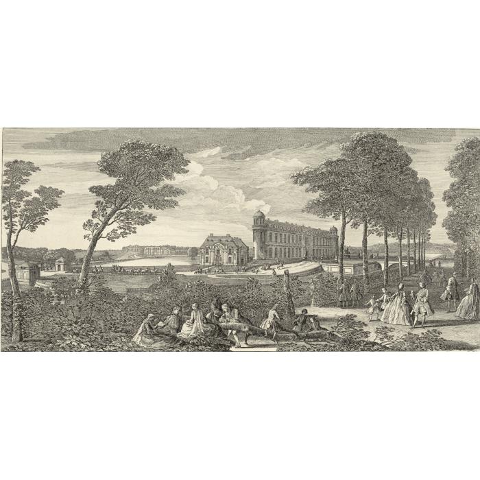 Le château de Chantilly - Une estampe d’après Jacques Rigaud