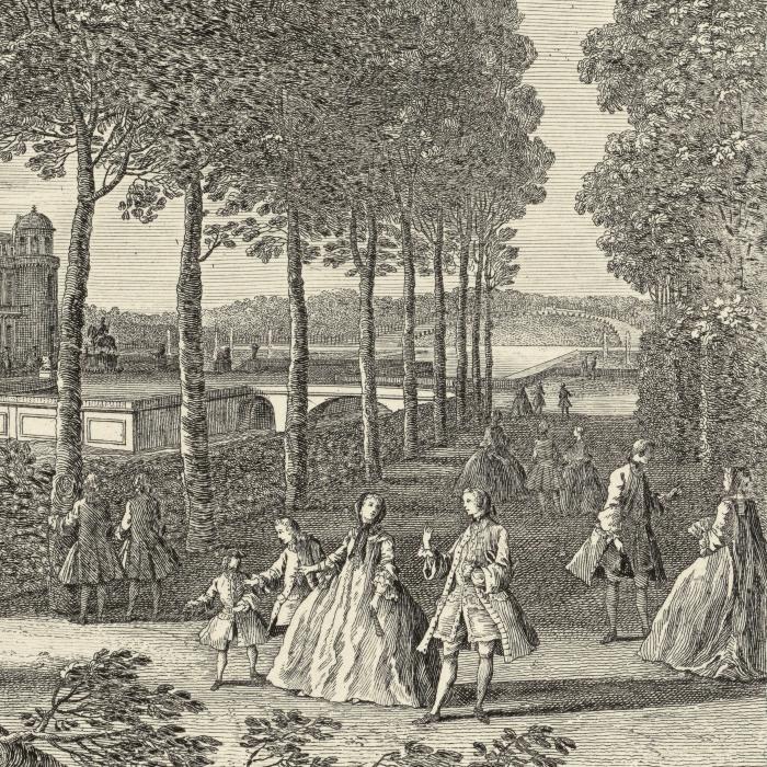 Le château de Chantilly - Une estampe d’après Jacques Rigaud