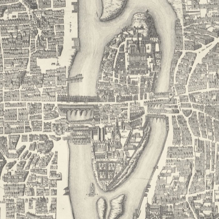 Plan en perspective de la ville de Paris, telle qu’elle était sous le règne de Charles IX, dit Plan de la Tapisserie