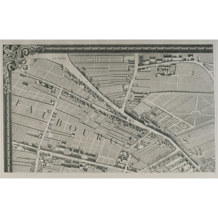 Partie du faubourg Saint-Antoine (Plan Turgot) - Une estampe d’après Louis Bretez