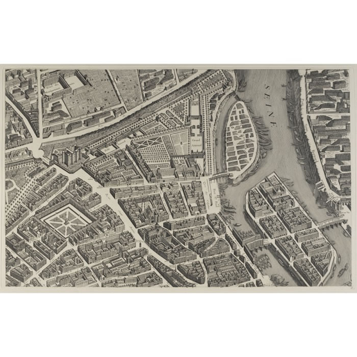 Arsenal district (Turgot map) - Une estampe d’après Louis Bretez