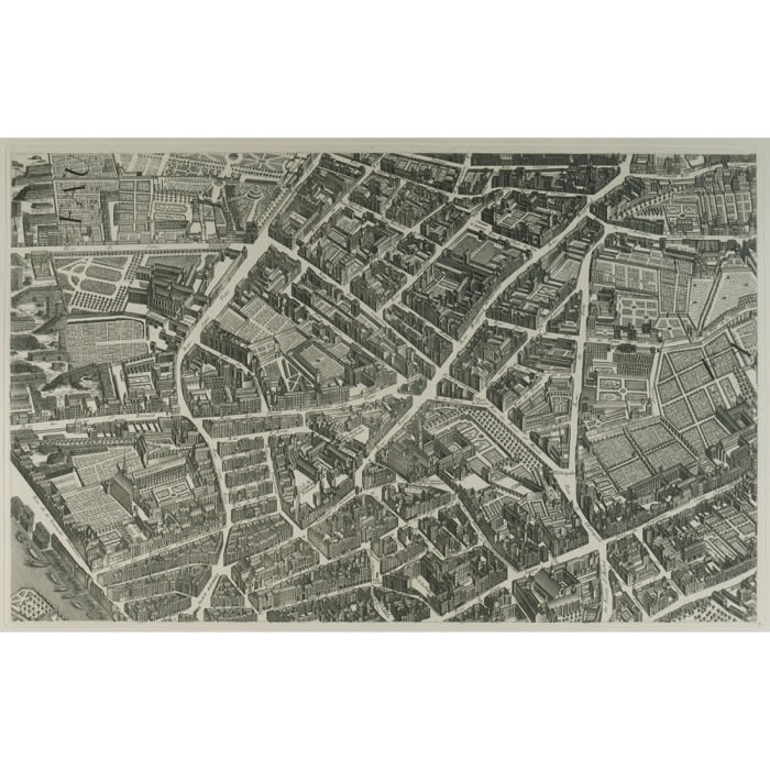 Partie du faubourg Saint-Victor (Plan Turgot - Une estampe d’après Louis Bretez
