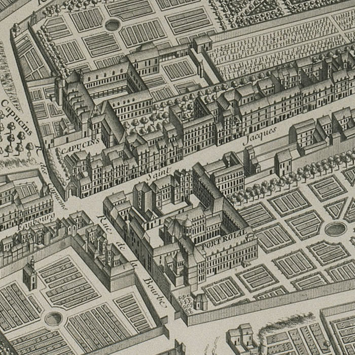 Faubourg Saint-Michel and Saint Jacques (Turgot map) - Une estampe d’après Louis Bretez