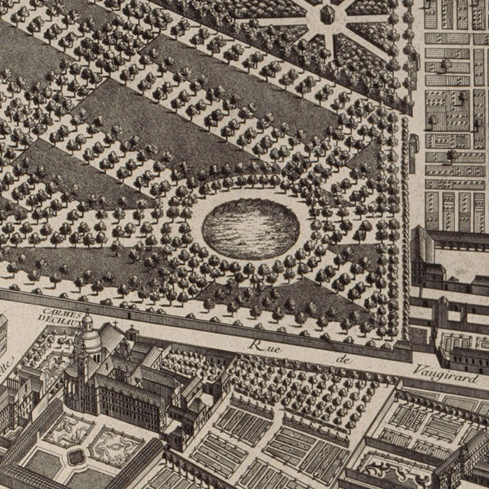 Quartier de Vaugirard (Plan Turgot) - Une estampe d’après Louis Bretez