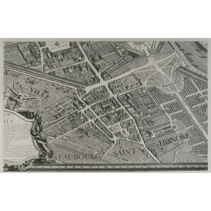 La Ville-L’Evêque et Saint-Honoré (Plan Turgot) - Une estampe d’après Louis Bretez