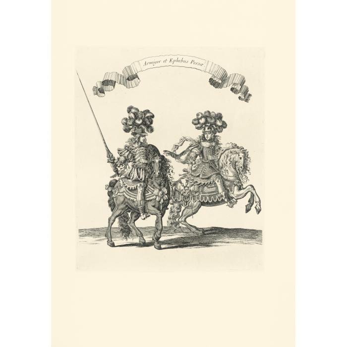 Second quadrille: Persian Page and Squire - Une estampe d’après François Chauveau