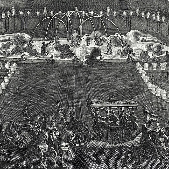 Illuminations du palais et des jardins de Versailles - Une estampe d’après Jean Lepautre