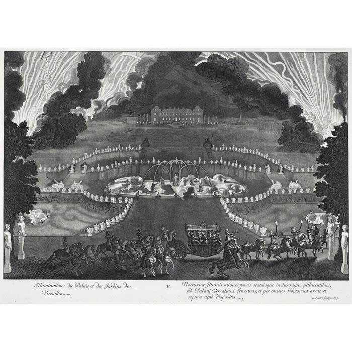 Illuminations du palais et des jardins de Versailles - Une estampe d’après Jean Lepautre