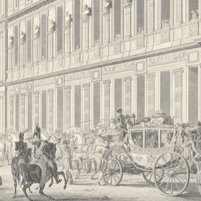 Sortie du palais des Tuileries - Une estampe d’après Jean-Baptiste Isabey