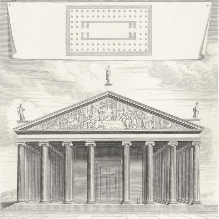Temple diptère - Une estampe d’après Claude Perrault