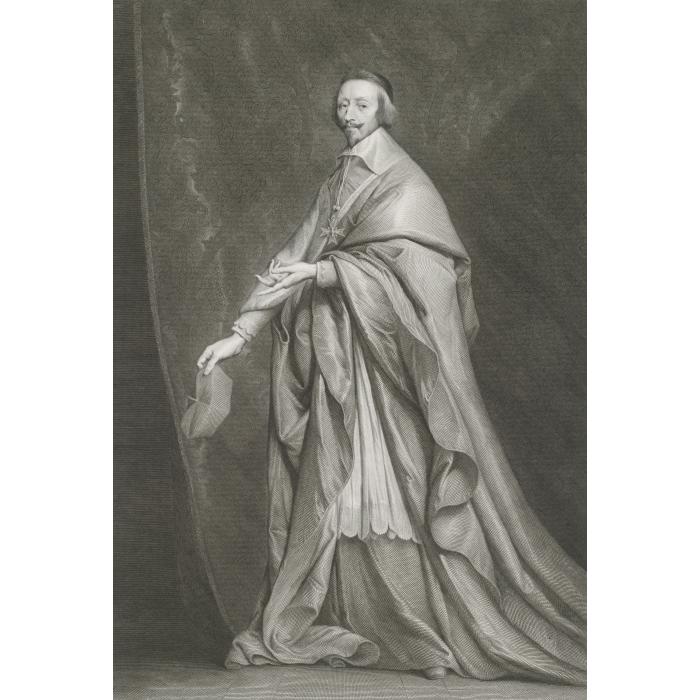 Le cardinal de Richelieu - Une estampe d’après Philippe de Champaigne