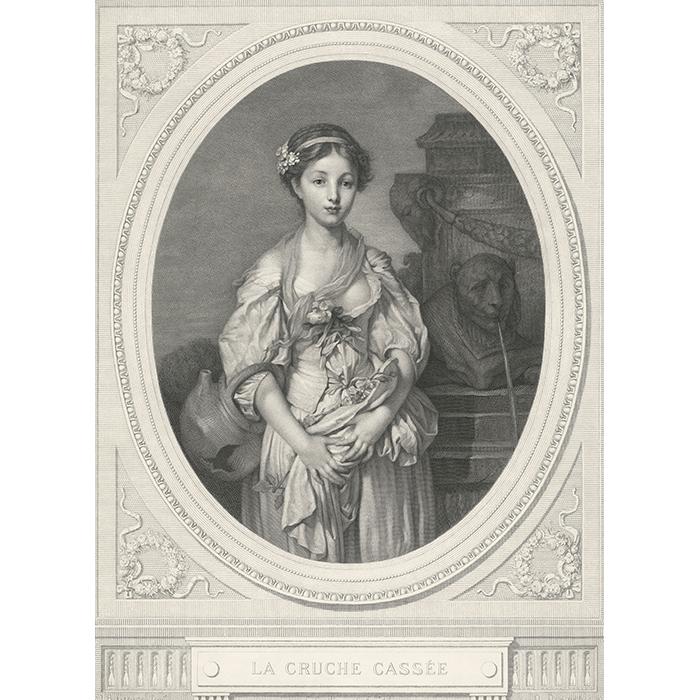 La Cruche cassée - Une estampe d’après Jean-Baptiste Greuze