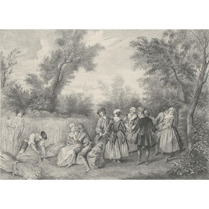 L’Été ou La Danse - Une estampe d’après Eugène-André Champollion