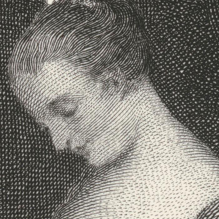Amorous conversation in a park - Une estampe d’après Jean-Baptiste Pater