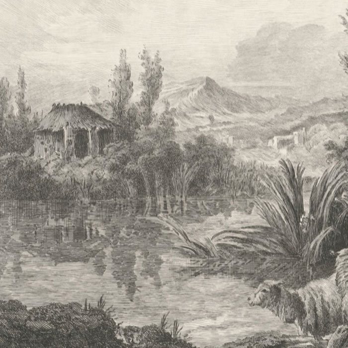 Les présents du berger ou le Nid - Une estampe d’après François Boucher