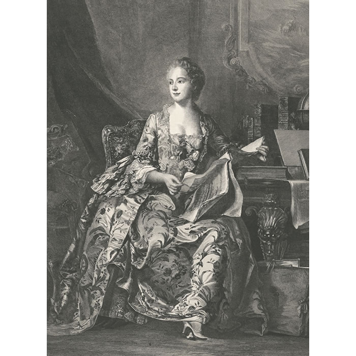 Madame de Pompadour - Une estampe d’après Maurice Quentin de La Tour