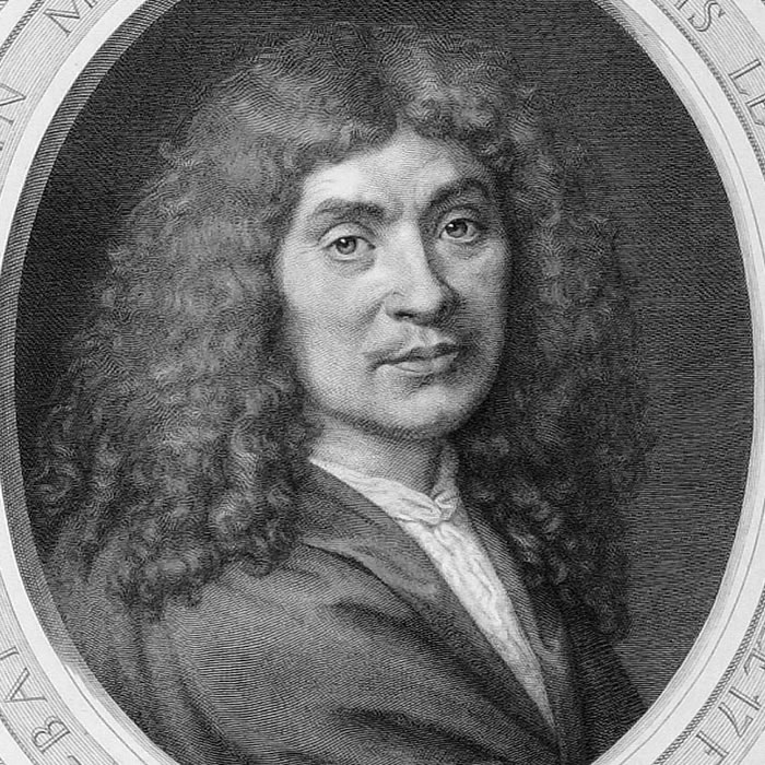 Molière - Une estampe d’après Pierre Mignard