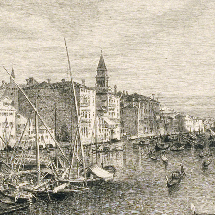 The Grand Canal in Venice - Une estampe d’après  Canaletto
