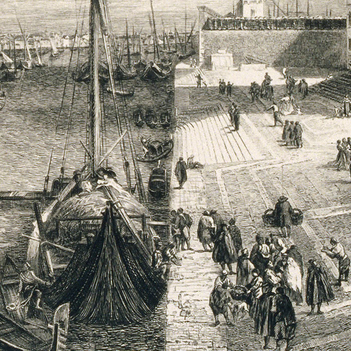 The Grand Canal in Venice - Une estampe d’après  Canaletto