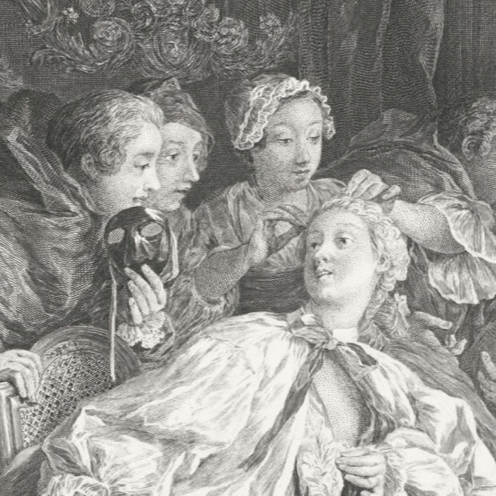 Les apprêts du bal - Une estampe d’après Jean-François de Troy