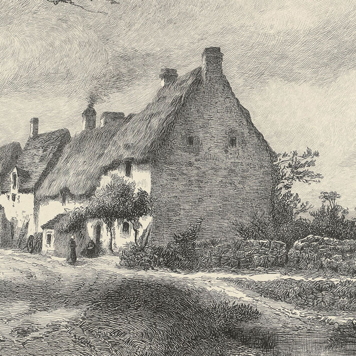 La route d’Auray - Une estampe d’après Emile Humblot