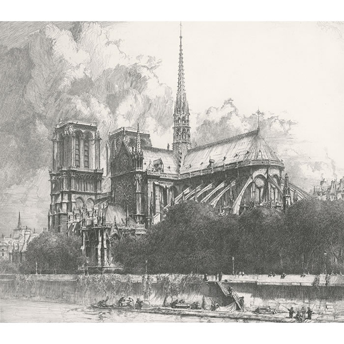 L’abside de Notre-Dame - Une estampe d’après Louis Orr