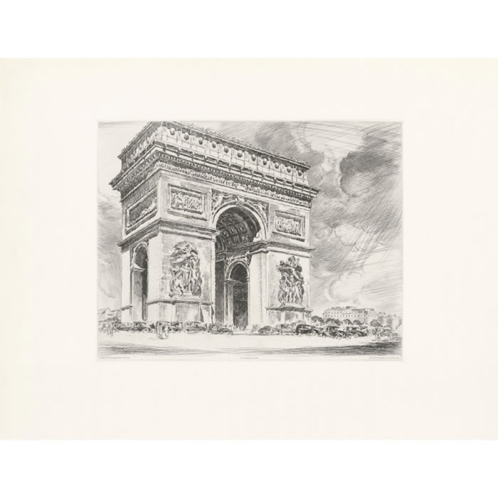 L’arc de Triomphe de l’Étoile - Une estampe d’après Georges Gobô