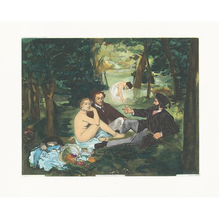 Le Déjeuner sur l’herbe d’après Édouard Manet - Une estampe d’après Édouard Manet