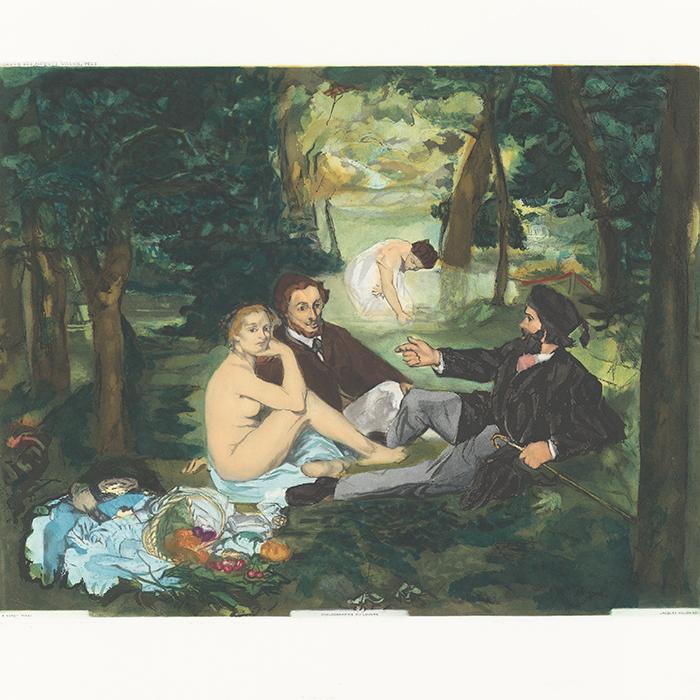 Le Déjeuner sur l’herbe d’après Édouard Manet - Une estampe d’après Édouard Manet