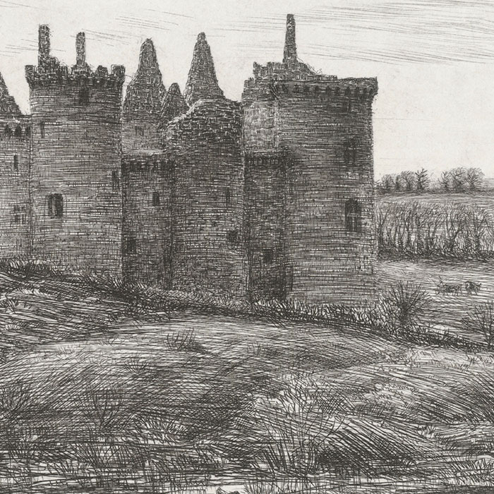 Le Château de Suscinio - Une estampe d’après Jean Frelaut