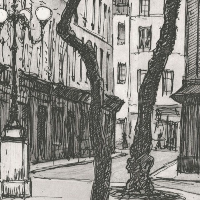 La place Fürstenberg - Une estampe d’après Maxime Juan